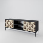 SEE MORE 2-Door TV Stand in Black Finish