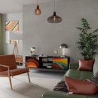 COLORFUL STRANDS Móvel de TV com 2 Portas em Acabamento Preto