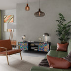 MEMORIES MAP Móvel de TV com 2 Portas em Acabamento Preto