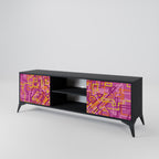 LOVELY MEMORIES 2-Door TV Stand in Black Finish