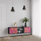 LOVELY MEMORIES 2-Door TV Stand in Black Finish