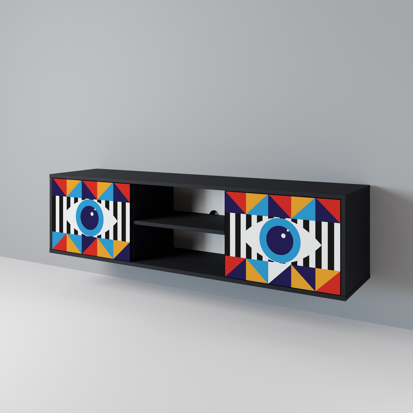 ABSTRACTION AND GEOMETRY Móvel de TV de 2 Portas