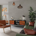 FLOATING THOUGHTS Móvel de TV com 2 Portas em Acabamento Preto