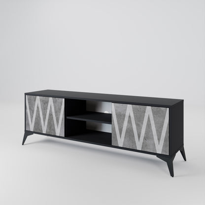 SOLID ZIG ZAG Móvel de TV de 2 Portas