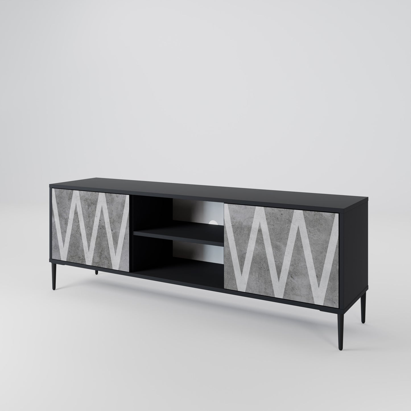 SOLID ZIG ZAG Móvel de TV de 2 Portas