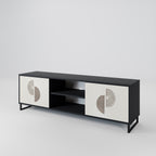 HARMONY ESSENCE 2-Door TV Stand in Black Finish