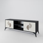 HARMONY ESSENCE 2-Door TV Stand in Black Finish