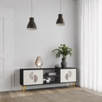 HARMONY ESSENCE 2-Door TV Stand in Black Finish