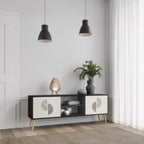 HARMONY ESSENCE 2-Door TV Stand in Black Finish