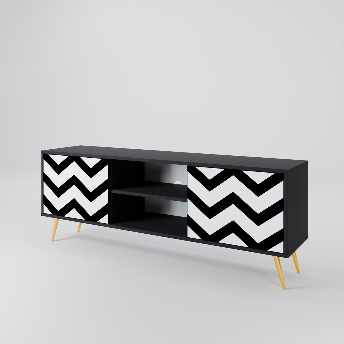 CLASSIC ZIG ZAG Móvel de TV de 2 Portas