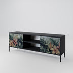 HEAVENLY BLOOM 2-Door TV Stand in Black Finish