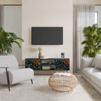 MORNING BLOOM Móvel de TV com 2 Portas em Acabamento Preto