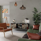 EPHEMERAL DAYS Móvel de TV com 2 Portas em Acabamento Preto