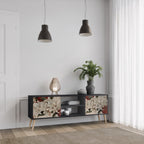 EPHEMERAL DAYS Móvel de TV com 2 Portas em Acabamento Preto