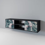 POPINJAY LOOK Móvel de TV com 2 Portas em Acabamento Preto