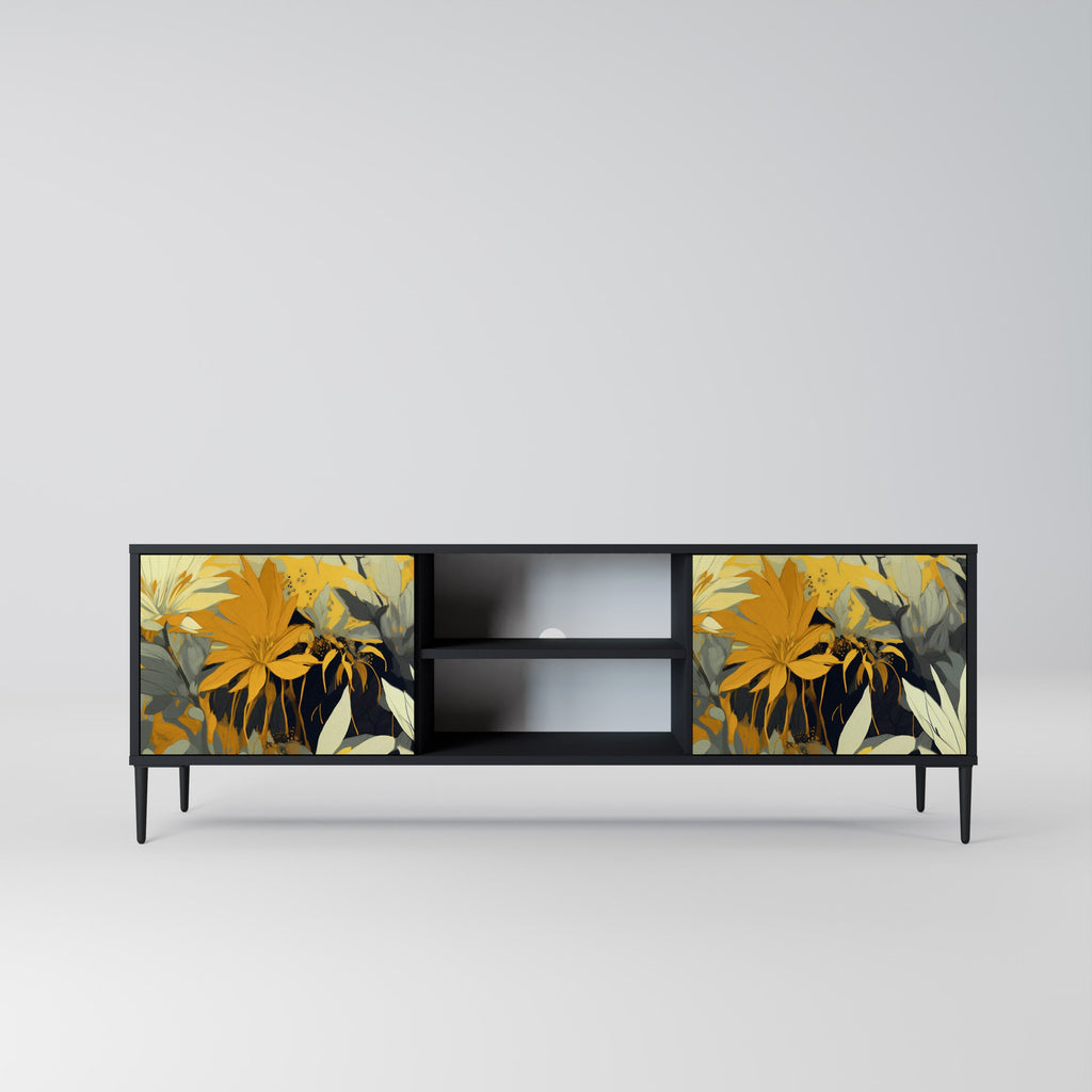 SUNKISSED LILY 2-Door TV Stand in Black Finish