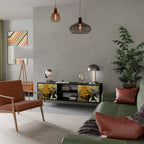 SUNKISSED LILY 2-Door TV Stand in Black Finish