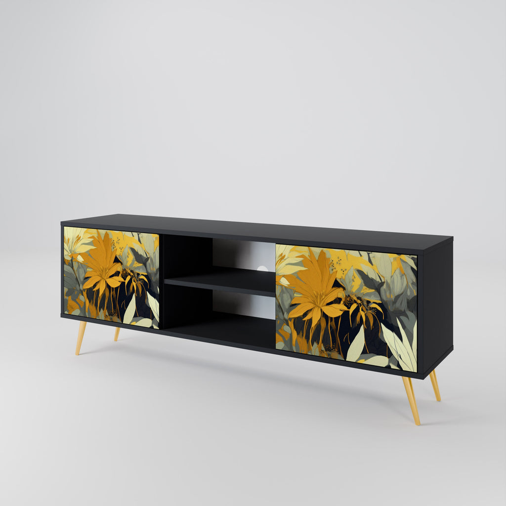 SUNKISSED LILY 2-Door TV Stand in Black Finish