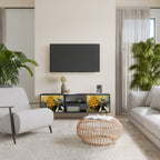 SUNKISSED LILY 2-Door TV Stand in Black Finish