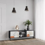 TRANQUIL TWIG Móvel de TV com 2 Portas em Acabamento Preto