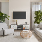 TRANQUIL TWIG Móvel de TV com 2 Portas em Acabamento Preto