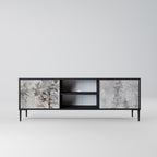 FADE IN THE TREES Móvel de TV com 2 Portas em Acabamento Preto