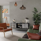 FADE IN THE TREES Móvel de TV com 2 Portas em Acabamento Preto