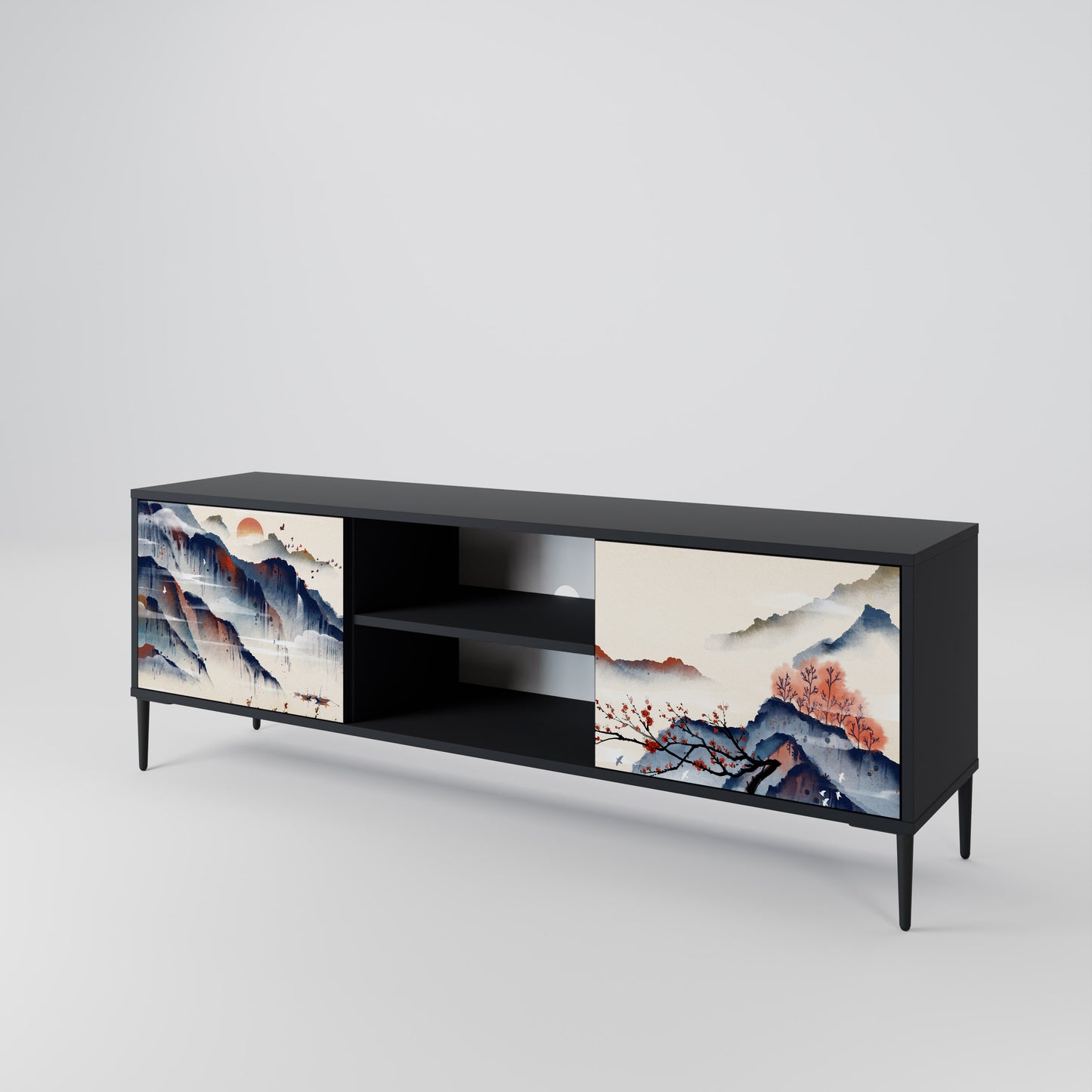 JAPANESE LANDSCAPE Móvel de TV de 2 Portas