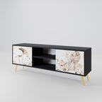 WILD TENDERNESS Móvel de TV com 2 Portas em Acabamento Preto