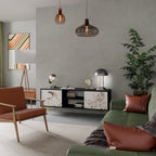 WILD TENDERNESS Móvel de TV com 2 Portas em Acabamento Preto