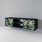 EERIE STROMANTHE Móvel de TV com 2 Portas em Acabamento Preto