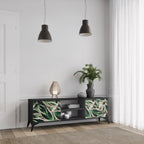 EERIE STROMANTHE Móvel de TV com 2 Portas em Acabamento Preto