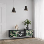 EERIE STROMANTHE Móvel de TV com 2 Portas em Acabamento Preto