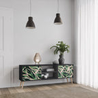 EERIE STROMANTHE Móvel de TV com 2 Portas em Acabamento Preto