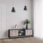 THE DELIQUESCE Móvel de TV com 2 Portas em Acabamento Preto