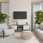 BOTANICAL SPARK 2-Door TV Stand in Black Finish