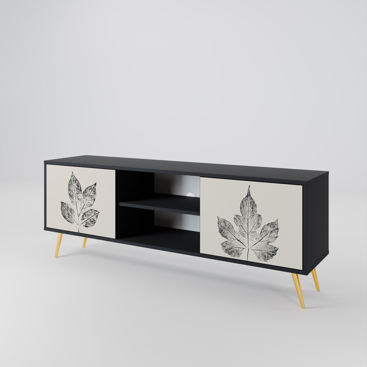 LEAFY STAMPS Móvel de TV de 2 Portas