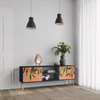 JUICY OLIVES Móvel de TV com 2 Portas em Acabamento Preto