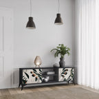 VERDURE FORMATION 2-Door TV Stand in Black Finish