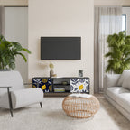 CITRUS BLACK AND WHITE Móvel de TV com 2 Portas em Acabamento Preto