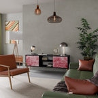 SWEET TROPICS Móvel de TV com 2 Portas em Acabamento Preto