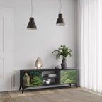 VERDURE ABYSS Móvel de TV com 2 Portas em Acabamento Preto