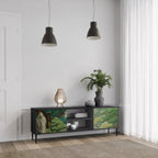 VERDURE ABYSS Móvel de TV com 2 Portas em Acabamento Preto