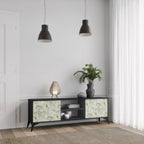 FENNEL BALDACHIN Móvel de TV com 2 Portas em Acabamento Preto