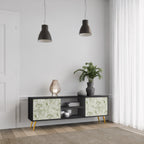 FENNEL BALDACHIN Móvel de TV com 2 Portas em Acabamento Preto