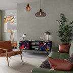 FESTIVE PLEASURES Móvel de TV com 2 Portas em Acabamento Preto