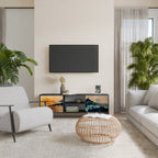 OMINOUS MOUNTAINS Móvel de TV com 2 Portas em Acabamento Preto