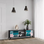 COMBINATION OF SHAPES Móvel de TV com 2 Portas em Acabamento Preto