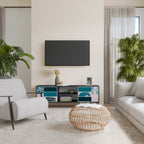 COMBINATION OF SHAPES Móvel de TV com 2 Portas em Acabamento Preto