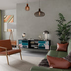 COMBINATION OF SHAPES Móvel de TV com 2 Portas em Acabamento Preto